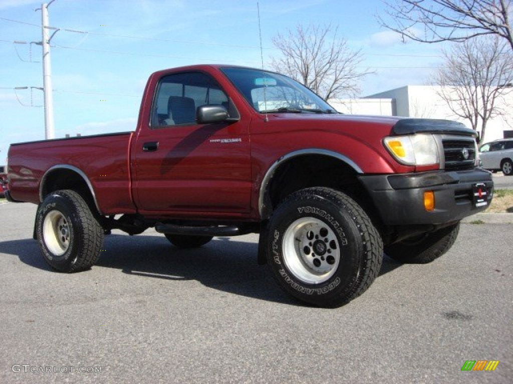 1998 Tacoma Regular Cab 4x4 - Sunfire Red Pearl Metallic / Gray photo #2