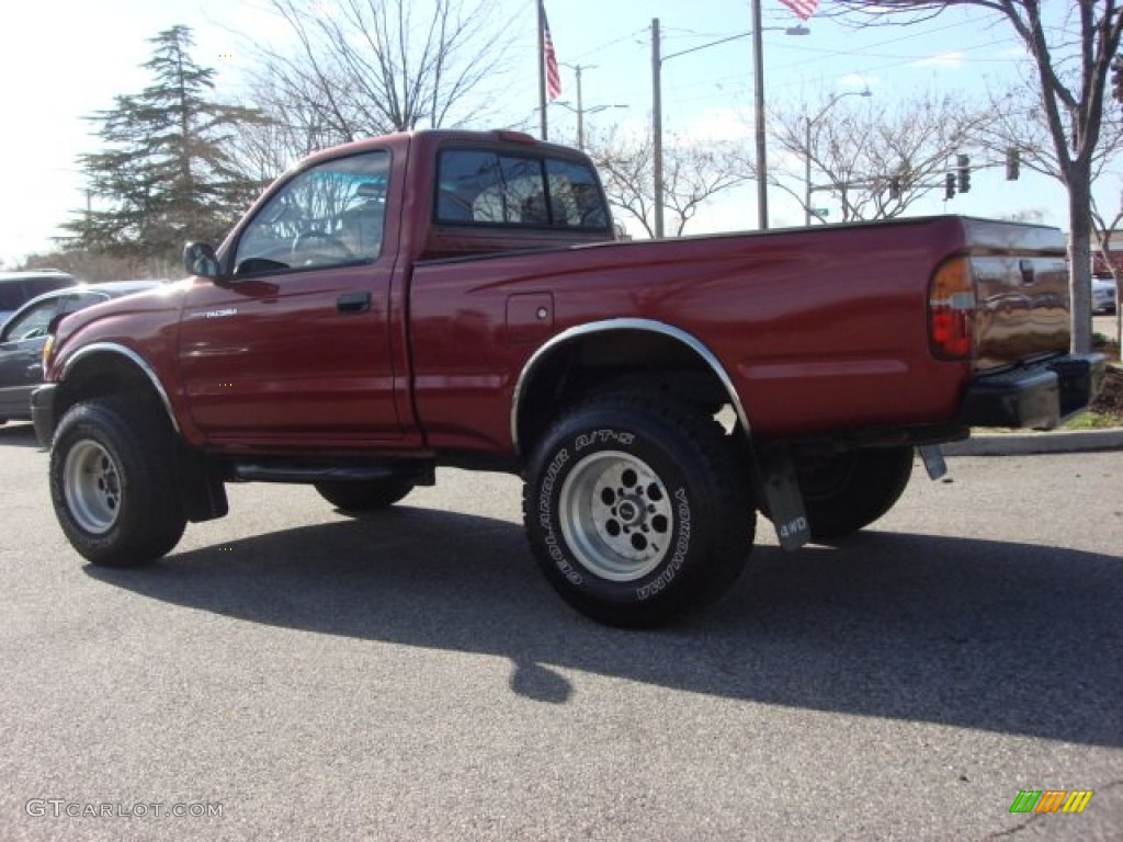1998 Tacoma Regular Cab 4x4 - Sunfire Red Pearl Metallic / Gray photo #6