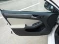 2 Tone Cornsilk/Black 2012 Volkswagen Jetta SEL Sedan Door Panel