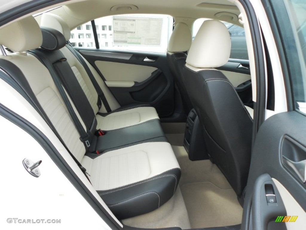 2 Tone Cornsilk/Black Interior 2012 Volkswagen Jetta SEL Sedan Photo #62060922