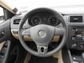 2 Tone Cornsilk/Black 2012 Volkswagen Jetta SEL Sedan Steering Wheel
