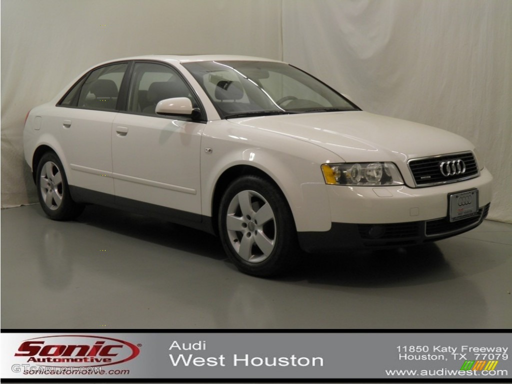 2003 A4 1.8T quattro Sedan - Polar White / Platinum photo #1