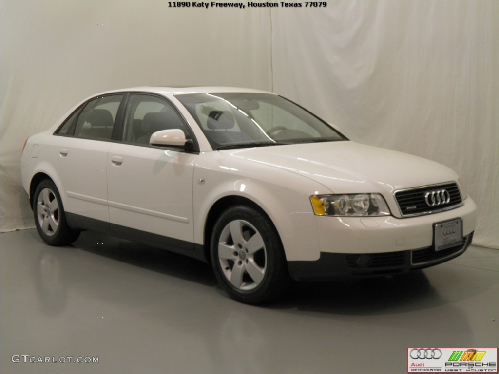 2003 A4 1.8T quattro Sedan - Polar White / Platinum photo #3