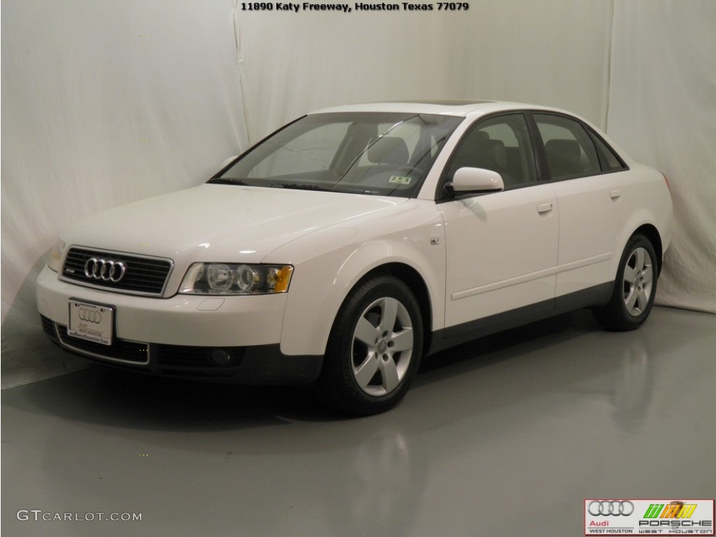 2003 A4 1.8T quattro Sedan - Polar White / Platinum photo #4