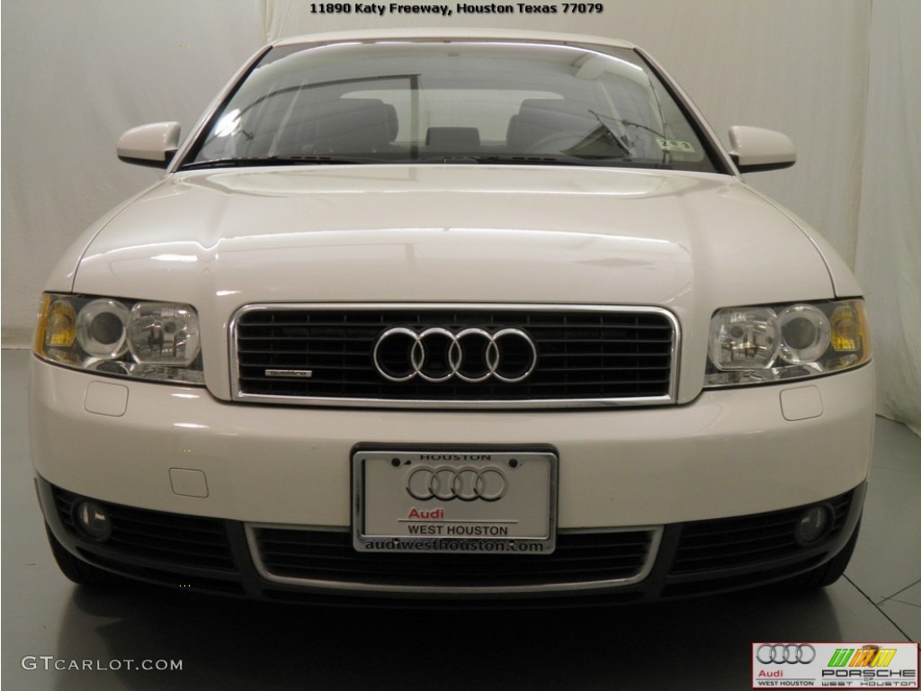 2003 A4 1.8T quattro Sedan - Polar White / Platinum photo #17