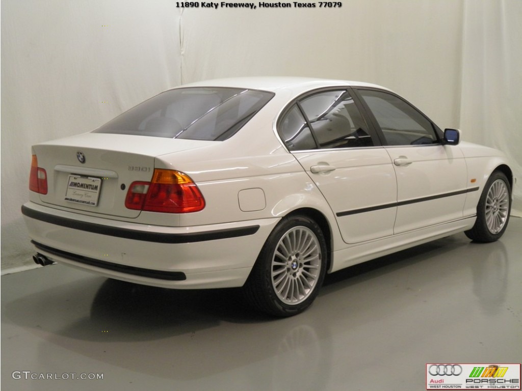 2001 3 Series 330i Sedan - Alpine White / Sand photo #21