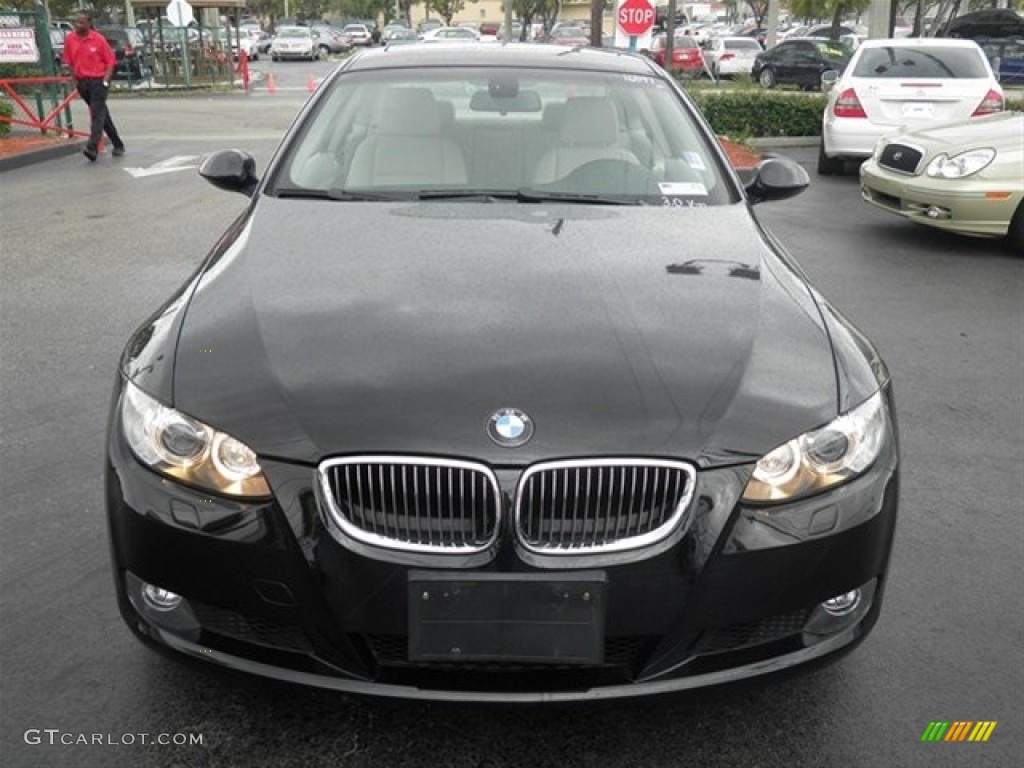 2008 3 Series 328xi Coupe - Jet Black / Cream Beige photo #3