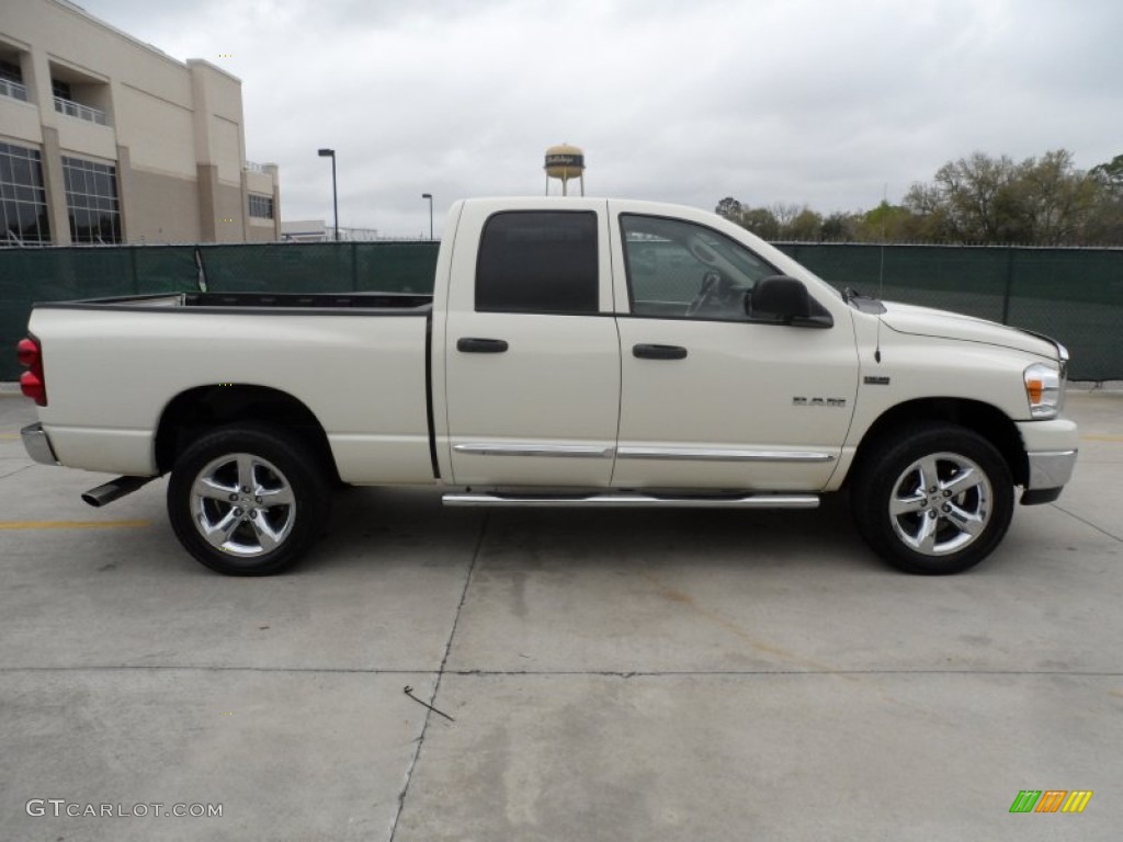 2008 Ram 1500 Lone Star Edition Quad Cab 4x4 - Cool Vanilla White / Khaki photo #2