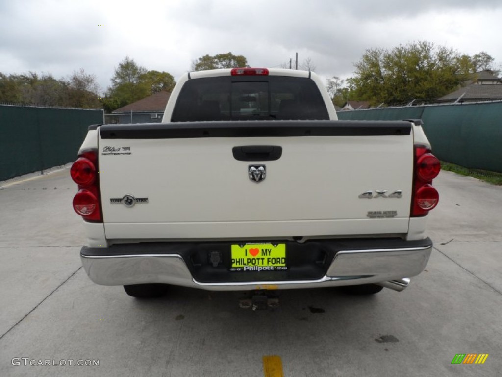 2008 Ram 1500 Lone Star Edition Quad Cab 4x4 - Cool Vanilla White / Khaki photo #4