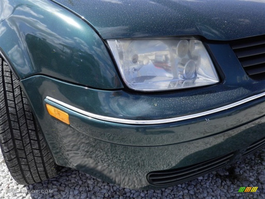 1999 Jetta GL Sedan - Bright Green Pearl / Black photo #2