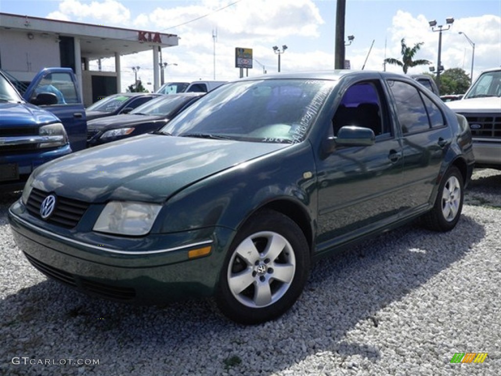 1999 Jetta GL Sedan - Bright Green Pearl / Black photo #6