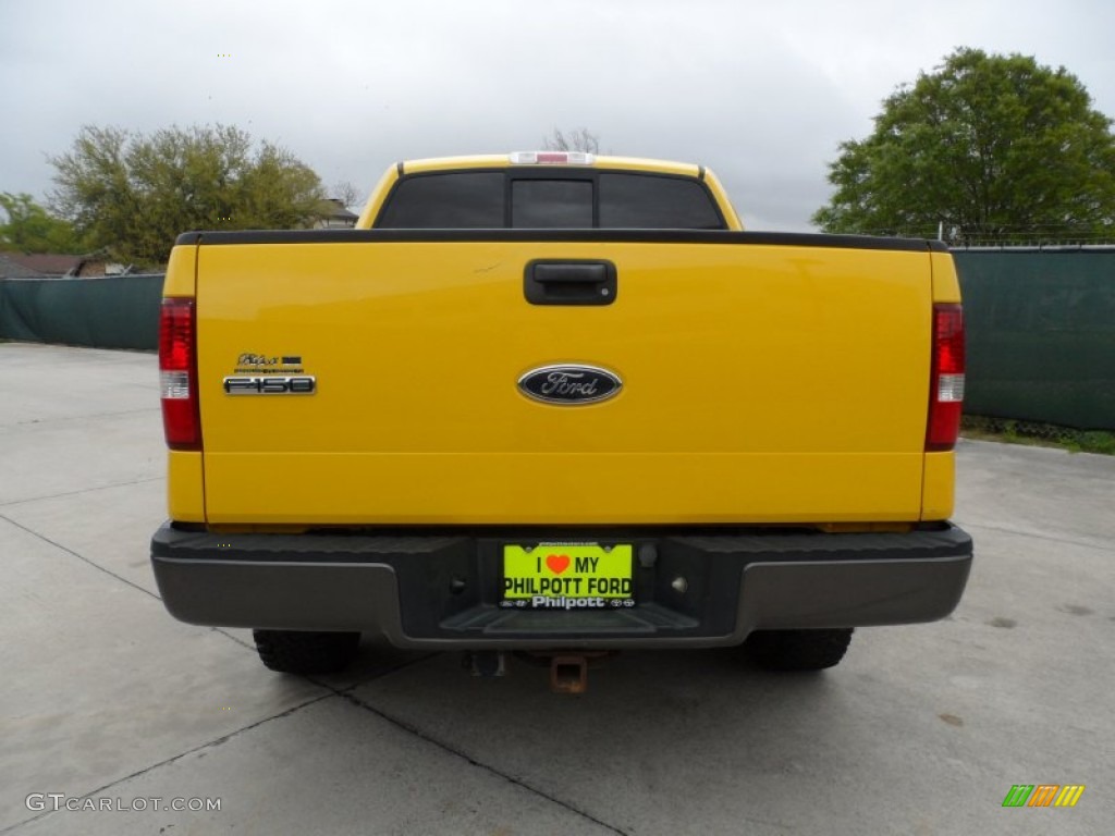 2004 F150 FX4 SuperCrew 4x4 - Blazing Yellow / Black/Medium Flint photo #4