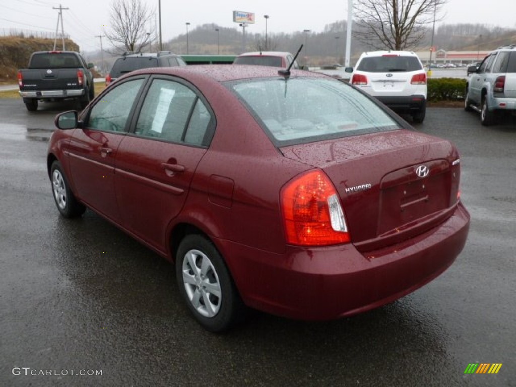 Wine Red 2010 Hyundai Accent GLS 4 Door Exterior Photo #62067846
