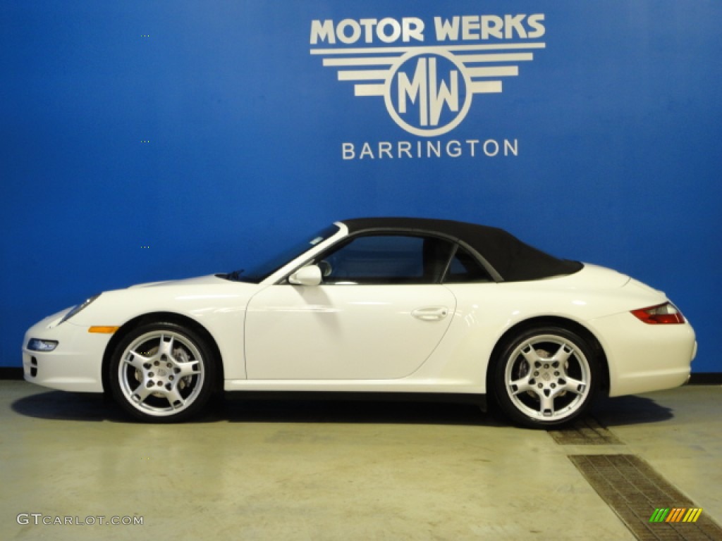 2008 911 Carrera 4 Cabriolet - Carrara White / Black photo #4