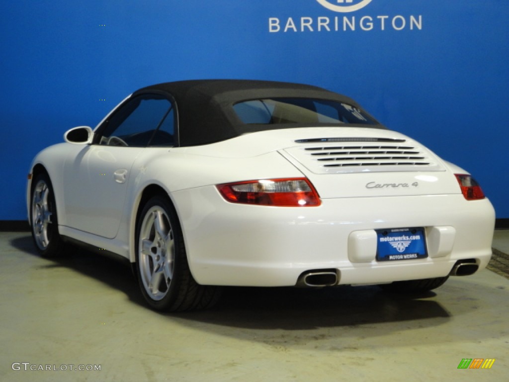 2008 911 Carrera 4 Cabriolet - Carrara White / Black photo #8