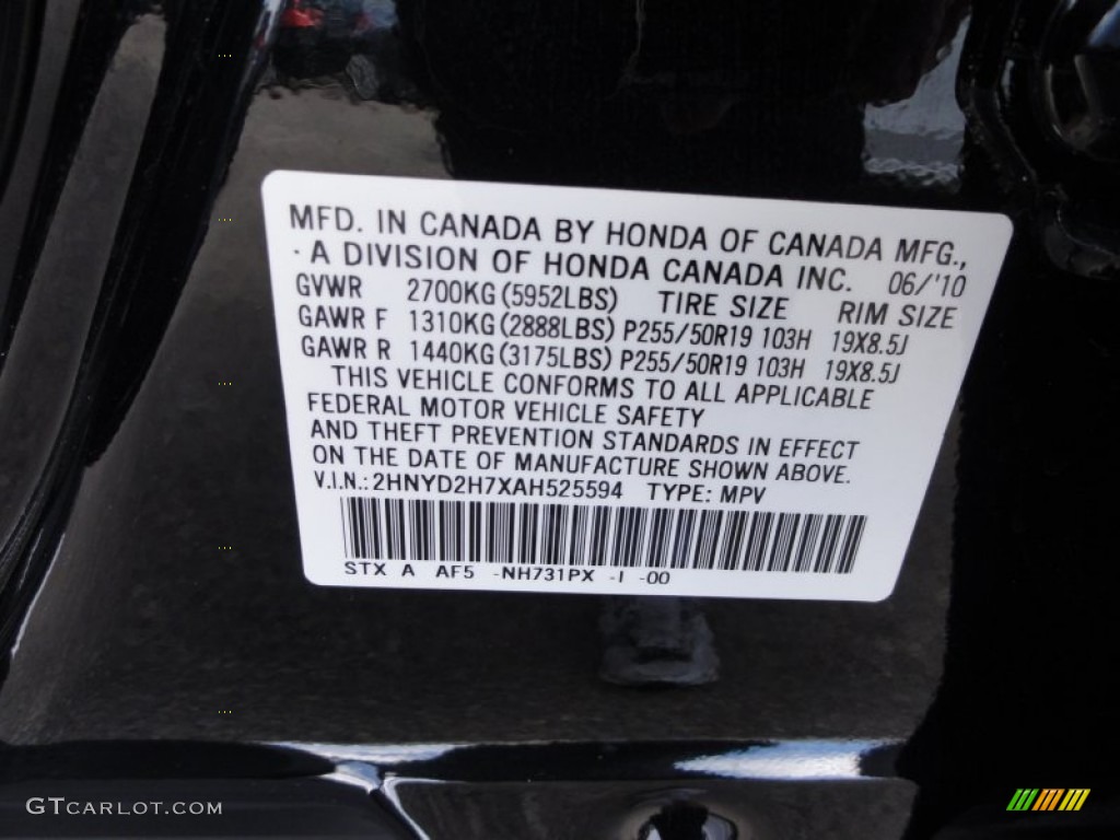 2010 Acura MDX Advance Parts Photos