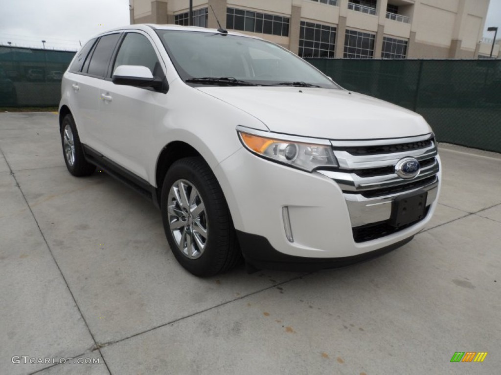 2012 Edge SEL EcoBoost - White Platinum Metallic Tri-Coat / Medium Light Stone photo #1
