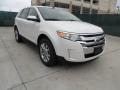 2012 White Platinum Metallic Tri-Coat Ford Edge SEL EcoBoost  photo #1