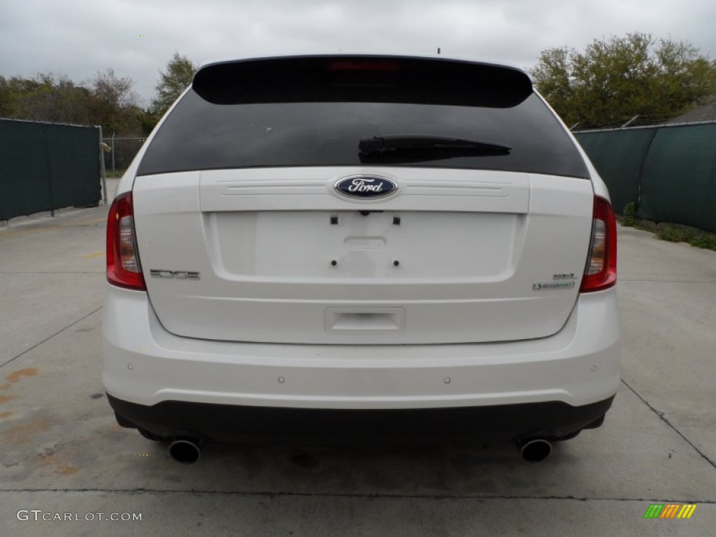 2012 Edge SEL EcoBoost - White Platinum Metallic Tri-Coat / Medium Light Stone photo #4