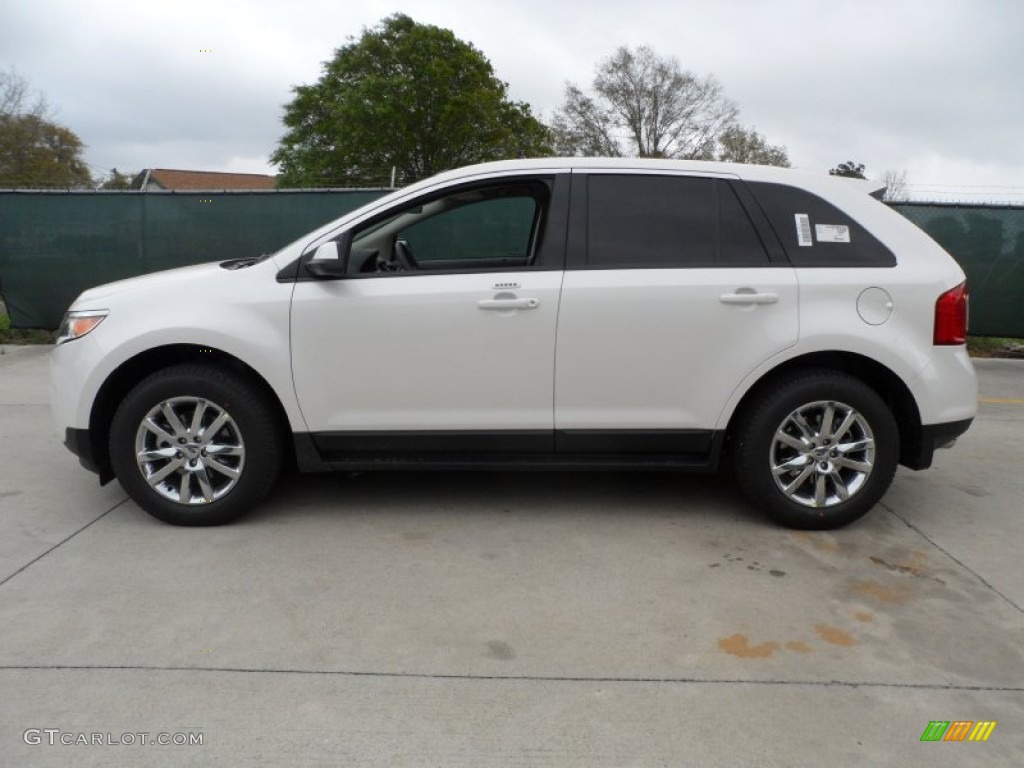 2012 Edge SEL EcoBoost - White Platinum Metallic Tri-Coat / Medium Light Stone photo #6