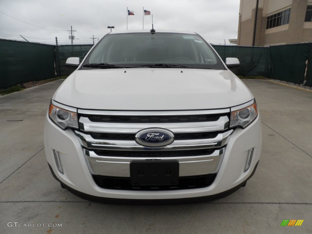 2012 Edge SEL EcoBoost - White Platinum Metallic Tri-Coat / Medium Light Stone photo #8