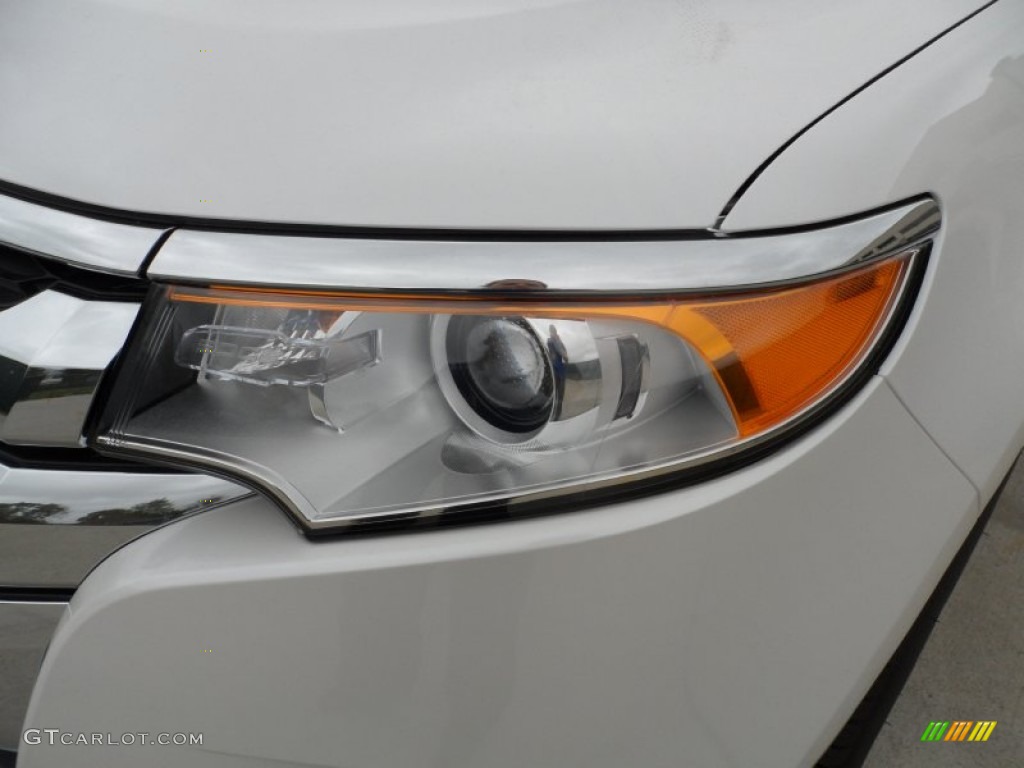 2012 Edge SEL EcoBoost - White Platinum Metallic Tri-Coat / Medium Light Stone photo #9