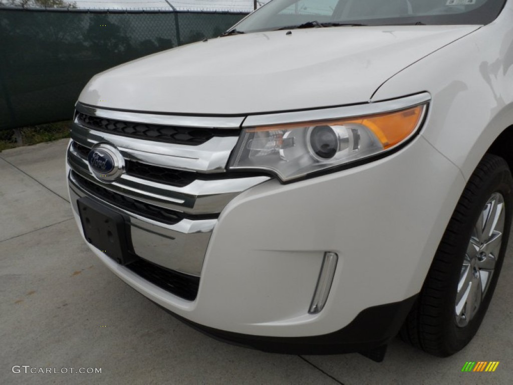 2012 Edge SEL EcoBoost - White Platinum Metallic Tri-Coat / Medium Light Stone photo #10