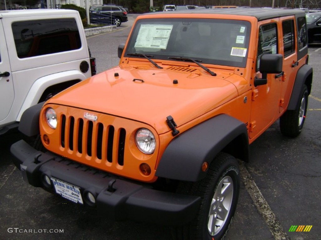 2012 Wrangler Unlimited Sport S 4x4 - Crush Orange / Black photo #1