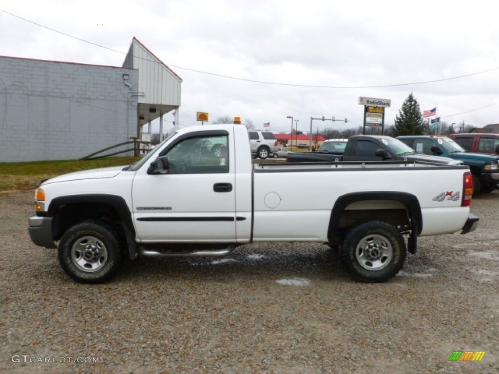 2003 Sierra 2500HD SLE Regular Cab 4x4 - Summit White / Dark Pewter photo #4