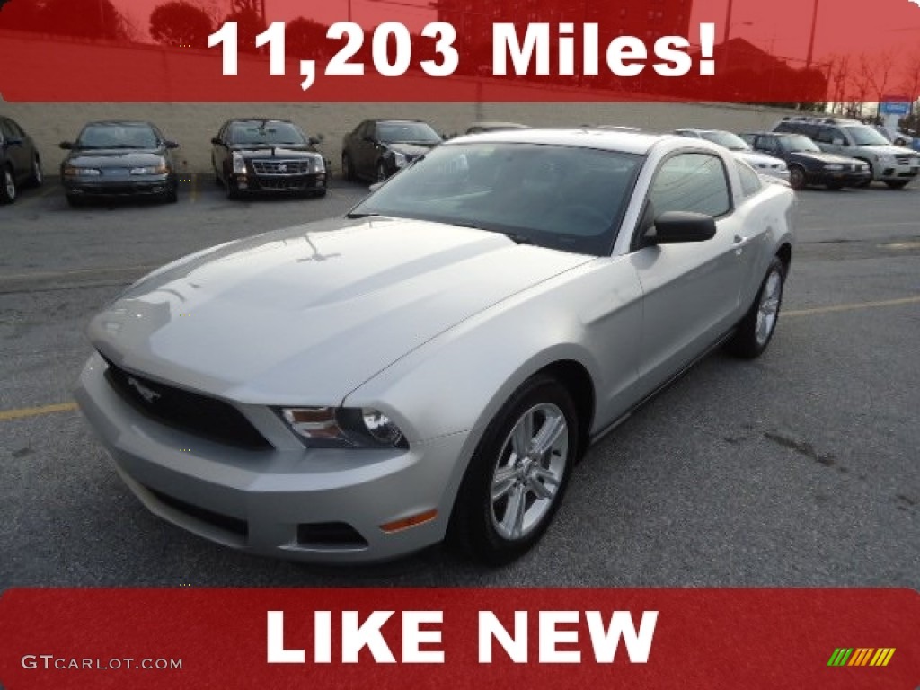 2010 Mustang V6 Coupe - Brilliant Silver Metallic / Charcoal Black photo #1