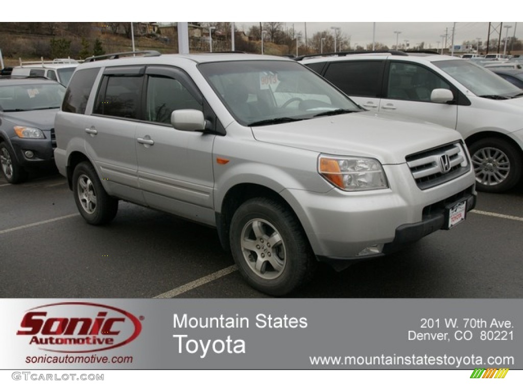 2007 Pilot EX-L 4WD - Billet Silver Metallic / Gray photo #1