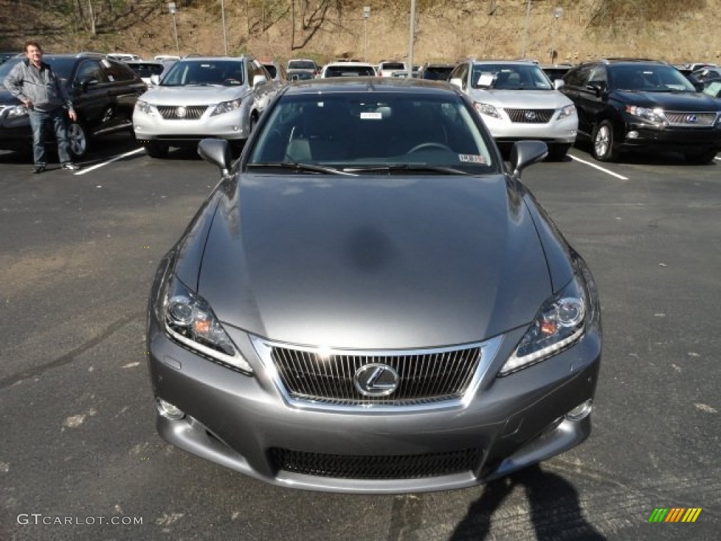 2012 IS 250 C Convertible - Nebula Gray Pearl / Black photo #7