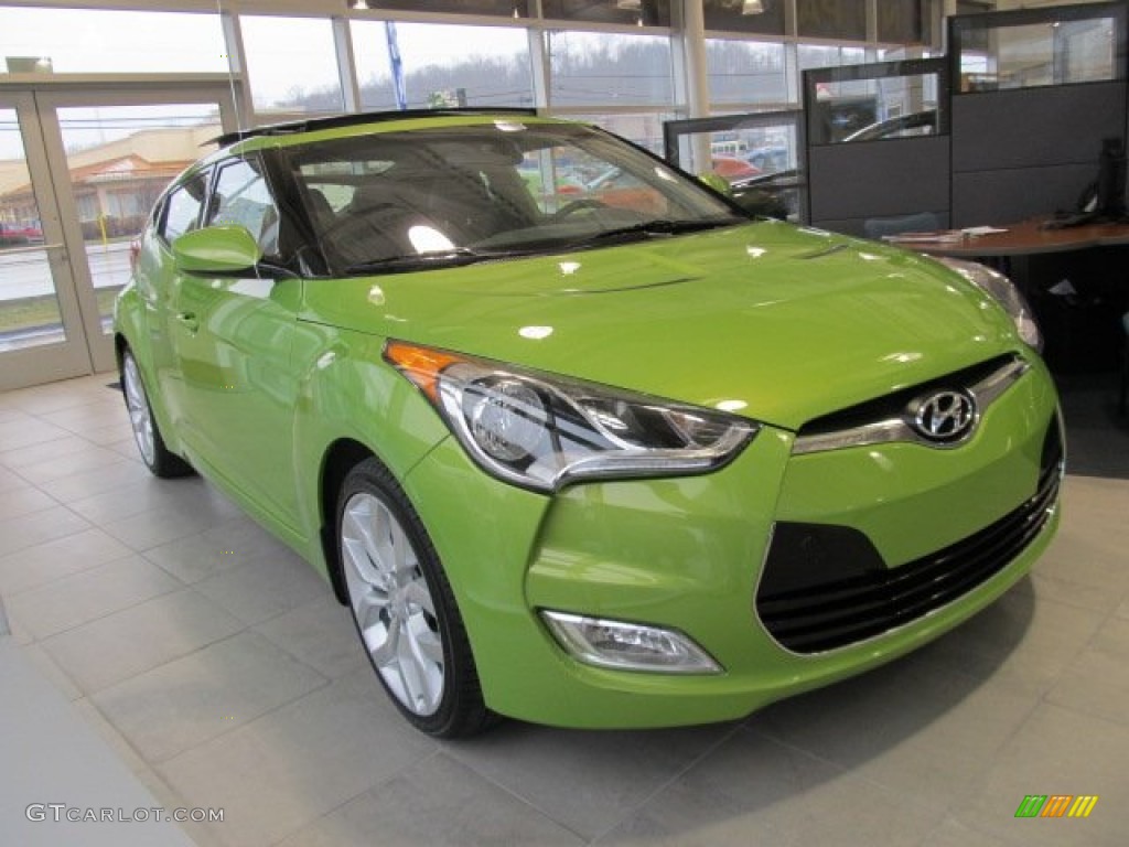 2012 Veloster  - Electrolyte Green / Black photo #1