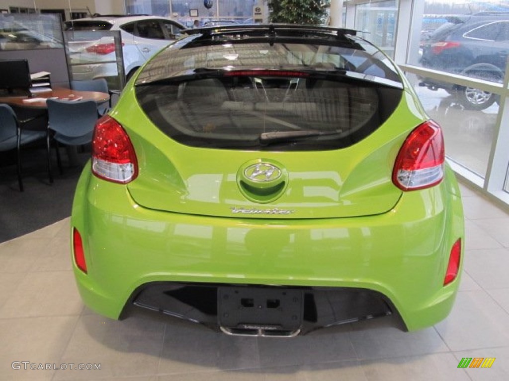 2012 Veloster  - Electrolyte Green / Black photo #5