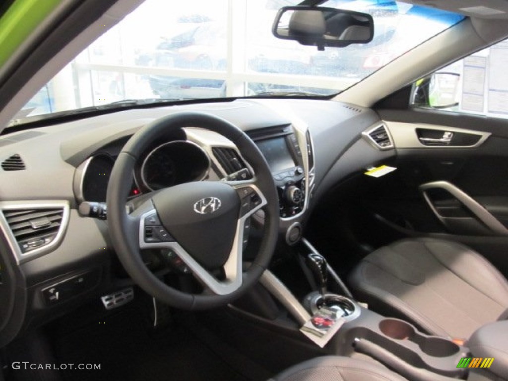 Black Interior 2012 Hyundai Veloster Standard Veloster Model Photo #62081012