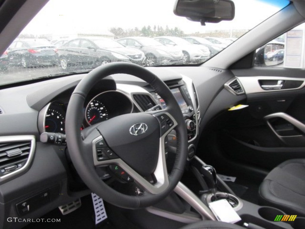 Black Interior 2012 Hyundai Veloster Standard Veloster Model Photo #62081093