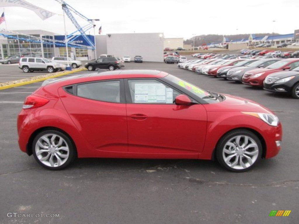 2012 Veloster  - Boston Red / Gray photo #2
