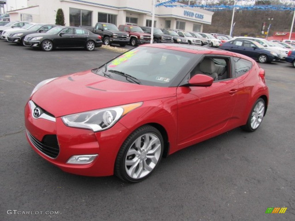 2012 Veloster  - Boston Red / Gray photo #4