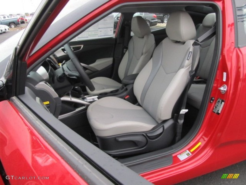 2012 Veloster  - Boston Red / Gray photo #8