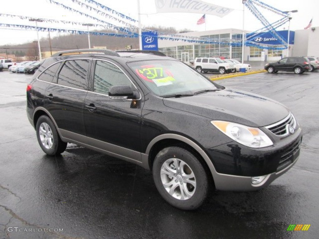 Black Noir Pearl 2012 Hyundai Veracruz GLS AWD Exterior Photo #62081688