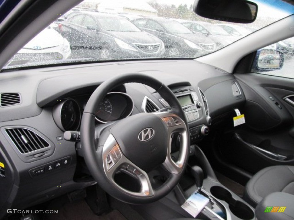 Black Interior 2012 Hyundai Tucson GLS AWD Photo #62082284