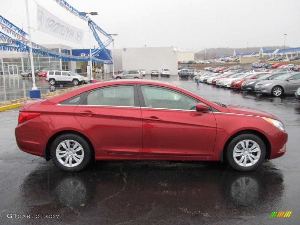 2012 Sonata GLS - Sparkling Ruby Red / Camel photo #2