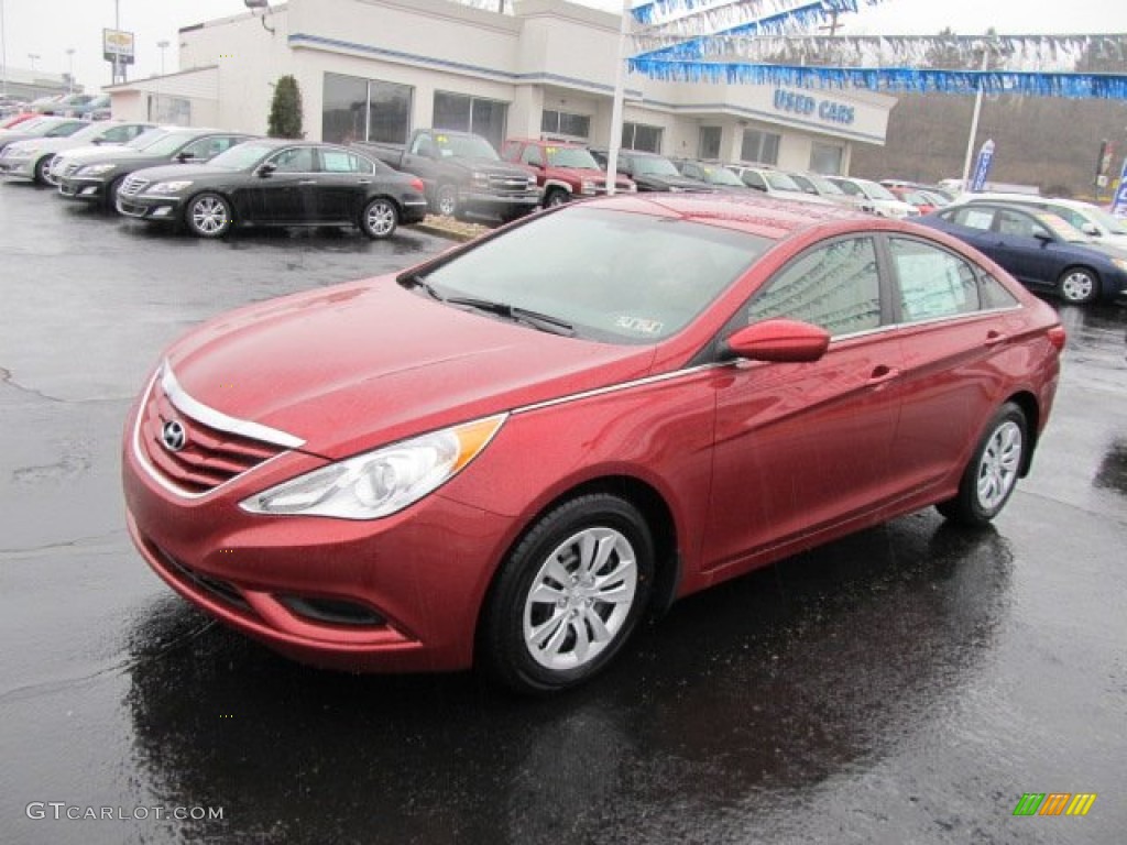 2012 Sonata GLS - Sparkling Ruby Red / Camel photo #3