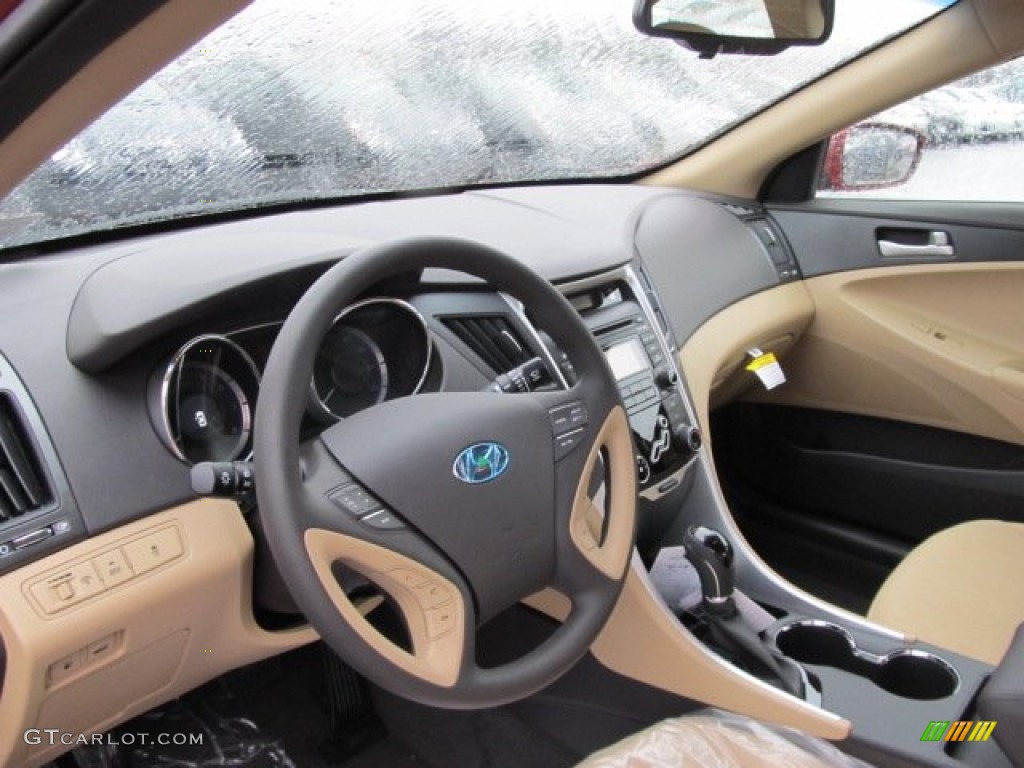 2012 Sonata GLS - Sparkling Ruby Red / Camel photo #6