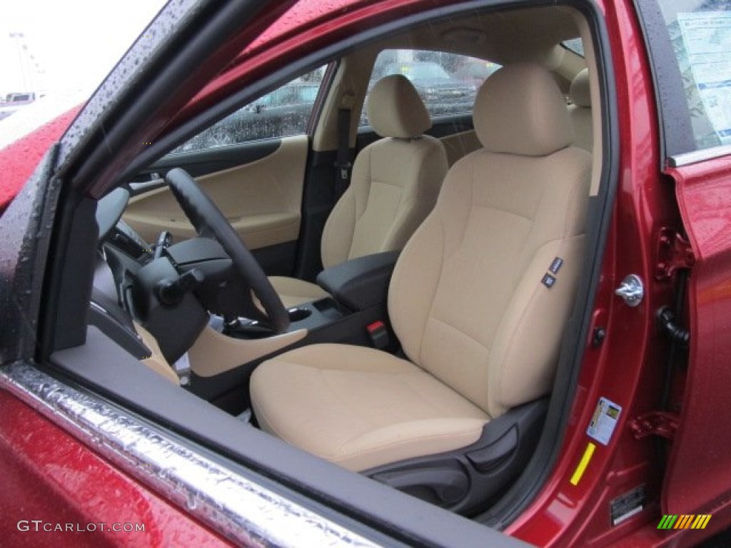 2012 Sonata GLS - Sparkling Ruby Red / Camel photo #7