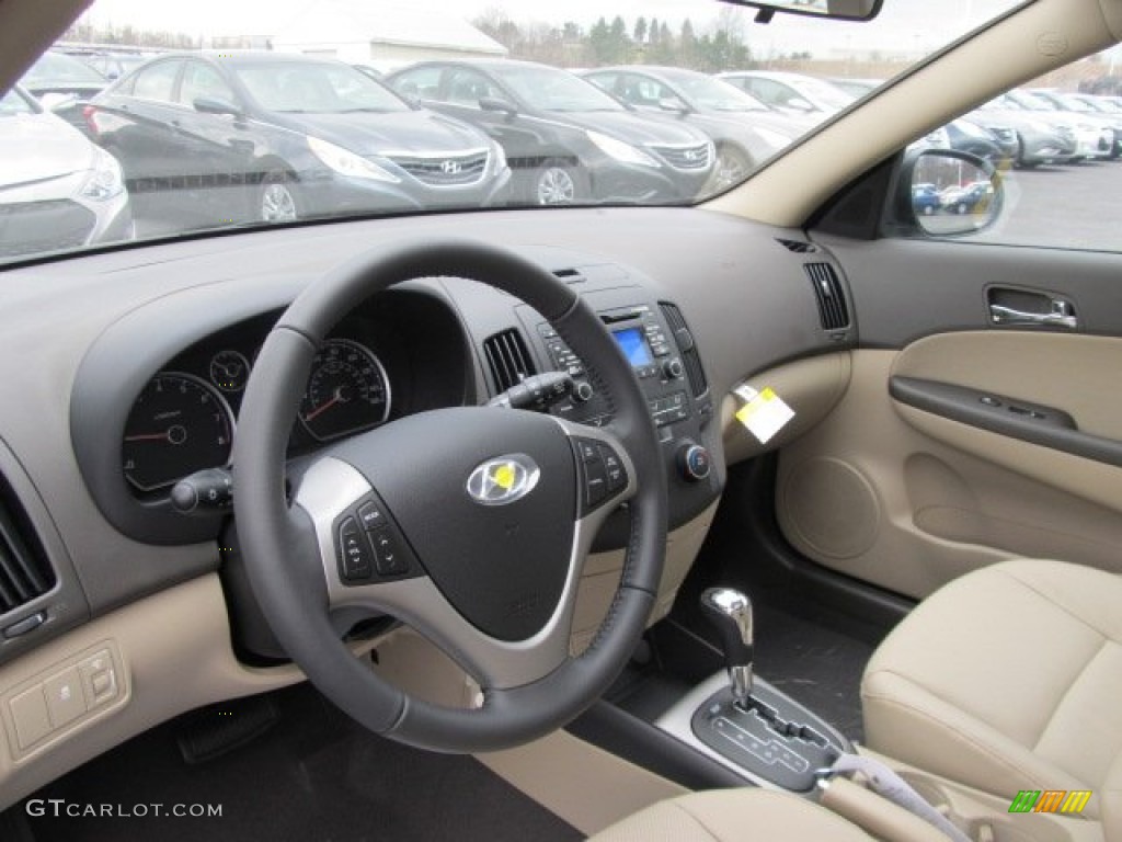 2012 Elantra SE Touring - Black Noir Pearl / Beige photo #7