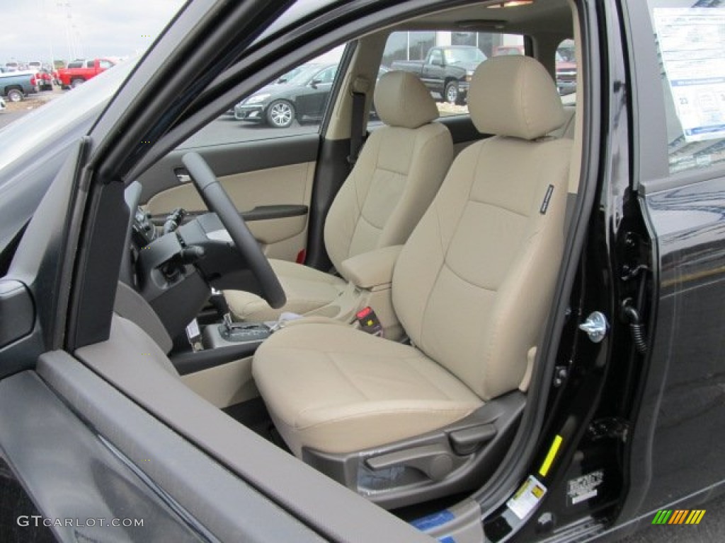 2012 Elantra SE Touring - Black Noir Pearl / Beige photo #8