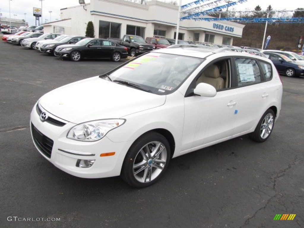 2012 Elantra SE Touring - Polar White / Beige photo #3