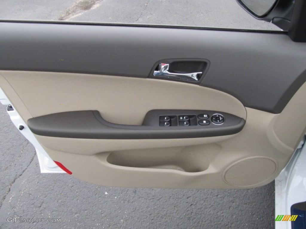 2012 Elantra GLS Touring - Polar White / Beige photo #8