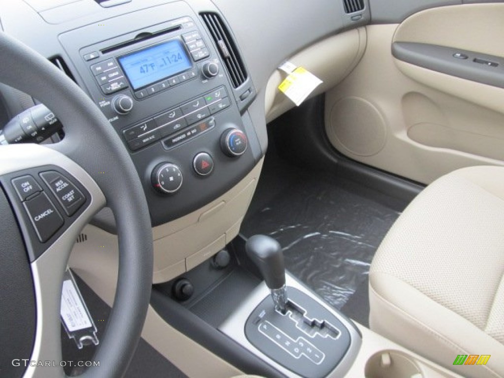 2012 Elantra GLS Touring - Polar White / Beige photo #9